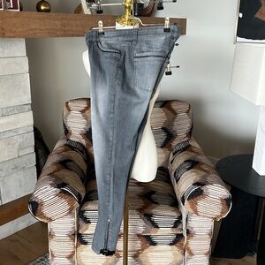 White House Black Market Skinny Faux Leather Detail Jeans